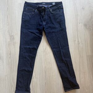 Dark Wash Skinny Jeans - Navy Blue